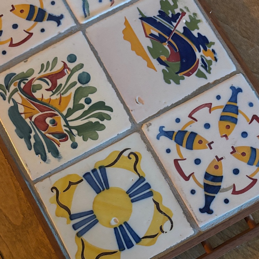 Colorful Ceramic Tile Trivet - Picture 4 of 4